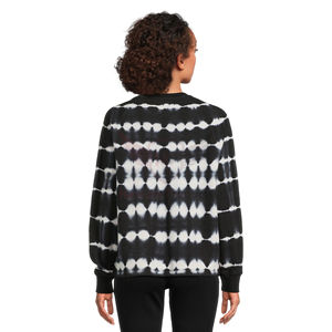 Sudadera con capucha informal para mujer 100% algodón francés Terry Cloth Tie Dye estampado de talla grande sudadera para invierno - Product Image 3