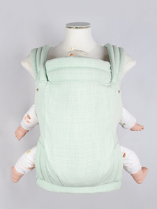<span class=keywords><strong>Porte</strong></span>-bébé ergonomique vert clair en coton et lin, écharpe de portage pour nourrisson, siège de hanche pour nouveau-né, vente en gros - Product Image 5