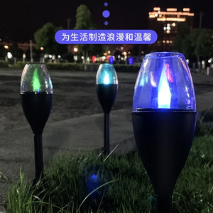 Nouveau style solaire extérieur jardin pelouse LED <span class=keywords><strong>bougie</strong></span> réverbère jardin insérer verre à vin paysage jardin mur lumières solaires - Product Image 6