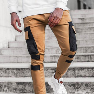 Men's Casual Streetwear Pencil <b>Cargo</b> <b>Pants</b> Lightweight <b>Jogging</b> Sweatpants Elastic Mid Waist Ankle Patchwork Available Various - Product Image 3
