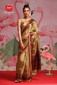 Sari en soie Kozi imprimé de fleurs élégant Saree en tissu brillant doux Saree de créateur léger pour les femmes Saree de fête décontracté à vêtements ethniques - Product Image 3