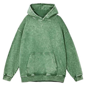 เสื้อฮู้ดดี้ผู้ชายแบบใหม่ขายส่ง ดีไซน์ล้ำสมัย ผ้าคอตตอนผสม ระบายอากาศได้ดี คุณภาพสูง ล้างสีแบบ Acid Wash รับออกแบบตามสั่ง แบรนด์ส่วนตัว - Product Image 2