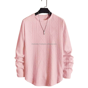 Jersey informal holgado de cuello redondo para hombre, Sudadera con capucha de manga larga con detalle de parche de letra en el pecho, sudadera de calle de talla grande - Product Image 1