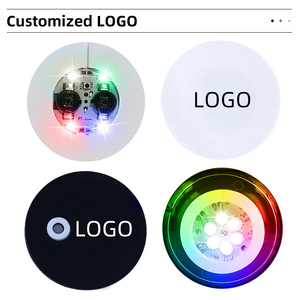 Bottle Lights Color-<strong>changing</strong> LED Coaster Liquor Display Decoration <strong>Small</strong> Self-adhesive Night Club Flashing Light up Coasters - Product Image 4