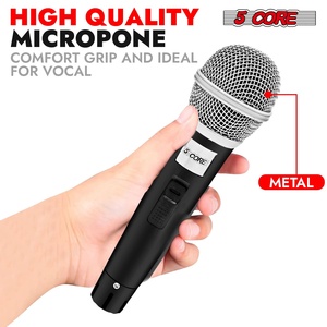 Microphone dynamique XLR 5Core pour karaoké, chant et studio, micro portable - Product Image 6