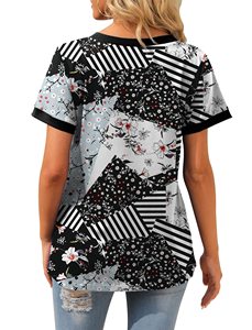 Vêtements pour femmes de haute qualité chemises pour femmes en gros à manches courtes mode unisexe t-shirts col rond sublimation femmes t-shirt - Product Image 2