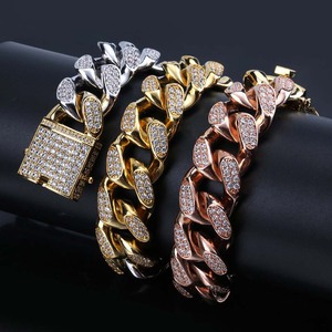 Nuevo Collar de Cadena Cubana de 18 mm Estilo Hip Hop para Hombre y Mujer, Color Plata y Oro, con Circonitas Cúbicas Brillantes, Joyería, Regalos - Product Image 1