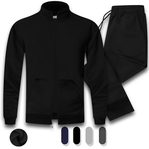 Conjunto Deportivo Informal para Hombre, Traje Deportivo de Manga Larga, Chaqueta Deportiva con Cremallera Completa y Pantalones, Conjunto de 2 Piezas - Product Image 1