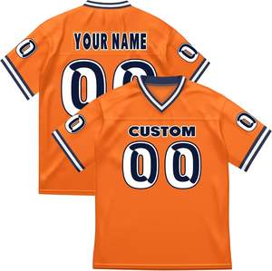 Equipación de Entrenamiento Sublimada, Camisetas de Fútbol Americano, Ropa Deportiva Universitaria, Malla de Poliéster de Secado Rápido, Transpirable, con Franjas en las Mangas y Logotipo - Product Image 6