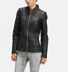 Nueva llegada chaquetas de cuero para mujer Chaquetas de cuero auténtico para mujer al por mayor mejor diseño personalizado chaqueta de cuero para mujer con OEM - Product Image 1