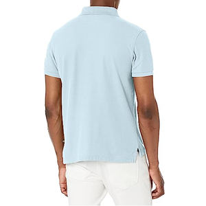 Golf pour hommes de conception personnalisée de haute qualité pour T-Shirt polo d'été en gros décontracté Logo brodé intelligent motif solide - Product Image 4