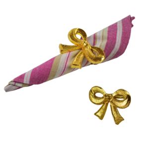 Servilletero de lazo de calidad de primera calidad con servilletero de Metal con acabado chapado en oro para eventos, fiestas, Catering, decoraciones, uso de servilletero - Product Image 1