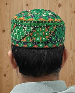 Mens Afghani Handmade Traditional <b>Vintage</b> <b>Cap</b> Ethnic Pashtun Cultural Embroidered Formal Lace Cotton Headwear - Product Image 3