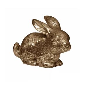 Urna de cremación de conejo de aluminio con latón, suministros funerarios con acabado antiguo, urna para cenizas conmemorativas para mascotas - Product Image 1