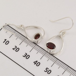 Pendientes colgantes de piedras preciosas granate de Plata de Ley 925 sólida para mujer, joyería colgante para niñas - Product Image 4