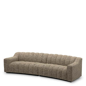 Sofá Chesterfield Kelly L Montclair en color marrón oscuro, contemporáneo, extensible y capitoné, para salas de estar. - Product Image 1