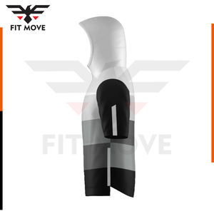 เสื้อสเวตเตอร์มีซิปมีฮู้ดสำหรับผู้ชายเสื้อสวมหัวแขนยาวแบบแห้งเร็วงานตามสั่ง - Product Image 3