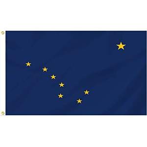Bandera de Alaska de 3x5 pies para exteriores, banderas del estado de Alaska de doble cara hechas en EE. UU., 3 capas de poliéster de colores vivos y resistentes - Product Image 6