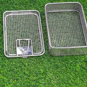 Plateau de stérilisation avec couvercle, plateau en maille d'acier inoxydable, panier de stérilisation en acier inoxydable pour instruments - Product Image 2