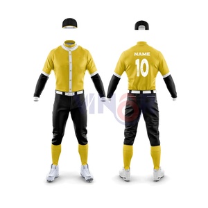 Nuevo uniforme de béisbol impreso con logotipo personalizado para hombres Nuevo diseño uniforme de béisbol de buena calidad en color sólido al por mayor personalizado - Product Image 1