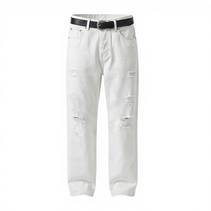 Jeans de mezclilla de mujer de talla grande, de cintura media, de pierna ancha, holgados, rectos, transpirables, de secado rápido, personalizables en color, para verano - Product Image 1