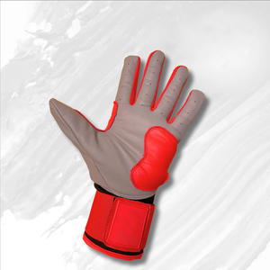 Gants de frappe de baseball en cuir de vachette de couleur jaune et bleue Gants de frappeur en cuir de qualité supérieure - Product Image 4