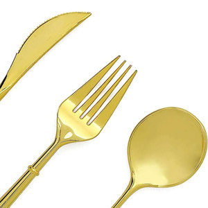 Full Customized Stainless Steel Gold Spoon <b>Knife</b> <b>And</b> <b>Fork</b> <b>Set</b> Hot Selling Product Gold Flatware <b>Set</b> In Cheap Price - Product Image 6