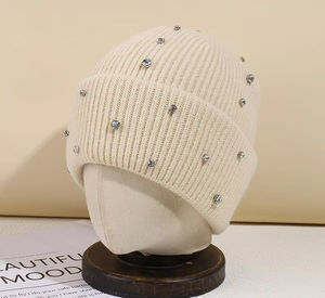 Gorro de Punto de Alta Calidad, Nuevo y Moderno, para Adultos, Transpirable, Impermeable, con Bordado de Cadenas de Esquí, 100% Acrílico, Ajustable, Unisex - Product Image 4