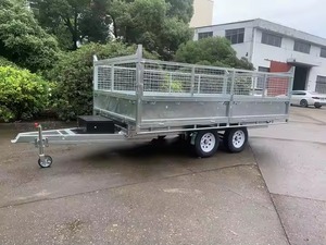 Remorque à plateau basculant hydraulique à double châssis 14x7, conception robuste, assemblée avec un engrenage comme composant principal - Product Image 2