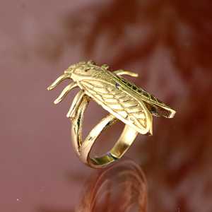 <span class=keywords><strong>Nuovo</strong></span> Anello Gotico Trendy a Forma di <span class=keywords><strong>Scarabeo</strong></span> in Ottone Placcato Oro 18k, Anello Vintage a Forma di Insetto, Anello Regolabile Stile Tribale Punk per Donna - Product Image 4