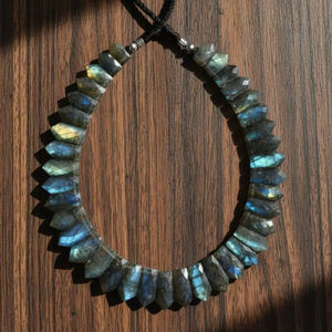 สร้อยคอไข่มุกน้ำจืดสไตล์ลาบราดอไรต์คุณภาพระดับ AAA สำหรับผู้หญิงเครื่องประดับดีไซน์คลาสสิกสำหรับงานปาร์ตี้ลาบราดอไรต์ - Product Image 1