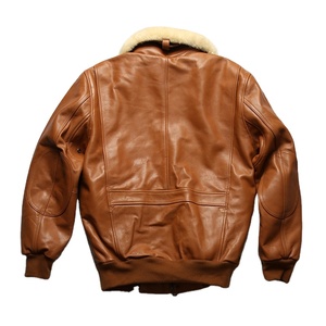 Chaquetas de Cuero Vacuno para Hombre, con Cuello Desmontable de Piel de Cordero, Estilo Bomber Casual, Ropa de Invierno Personalizada - Product Image 3