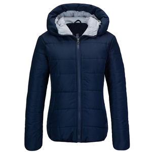 2025 Customize Solid maroon Color Women Winter Puffer Jacket High Quality Breathable Fabric Cotton Filling Padded Parkas Jacket - Product Image 3