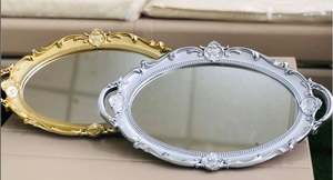 Recién llegado, bandejas redondas vintage, platos y bandejas de material metálico de acero inoxidable para el hogar, hotel y boda, bandeja de servidor de alimentos - Product Image 4