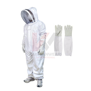 Traje de apicultura Ventilado Protección de 3 capas Velo de esgrima de seguridad Suministros de apicultura profesional Guantes de traje de abeja de cuerpo completo OEM - Product Image 1