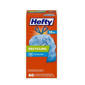 Hefty Recycling Trash <b>Bags</b>, Blue, 13 Gallon, 60 Count - Product Image 2