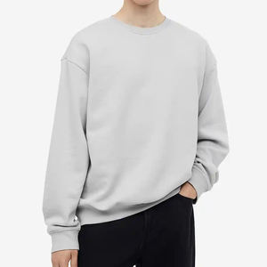 เสื้อสเวตเตอร์คอกลมมีฮู้ดสำหรับผู้ชายผ้าฝ้ายโอเวอร์ไซส์ลายพิมพ์แบบกำหนดเอง - Product Image 2