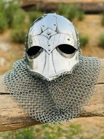 Casque de cotte de mailles Viking chevalier médiéval casque en acier casque de Viking allemand Cosplay armure meilleur cadeau