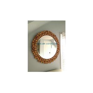 Salon bambou bois matériel grande taille mur décoratif miroir de courtoisie attrayant le plus vendu à la main fantaisie tenture murale - Product Image 1