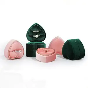 TH CB-069 Modern Design Luxury Pink Green Heart Shaped Jewelry Box