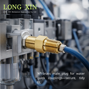 Adaptateur de raccord droit en laiton BSPT R1/8-28 à filetage mâle L32mm HEX12 CNC tourné. JTSP-18PM - Product Image 4