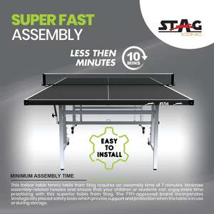 Stag Iconic Hobby Line Full-Size Professional <b>Table</b> <b>Tennis</b> <b>Table</b> Modern Style MDF ITTF Certified <b>Foldable</b> Durable 18mm Thick - Product Image 4