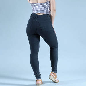 OEM Serviced High-Waisted Women's Denim <b>Jeans</b> Breathable Casual Style Urban Fashion for Gym Everyday Comfort - Product Image 2