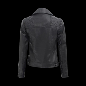 Style de rue véritable femmes vestes en cuir peau de mouton col tournant respirant Nylon Durable conception personnalisée fermeture éclair hiver - Product Image 6