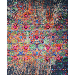 Tapis carrés traditionnels en laine et soie noués à la main, écologiques, pour la maison et l'hôtellerie - Product Image 2