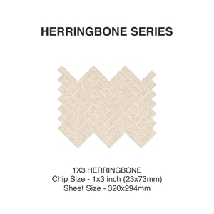 Carreau de mosaïque à chevrons en porcelaine design 73mm | Sol mural intérieur extérieur de qualité supérieure pour cuisine, salle de bain, villa - Product Image 1