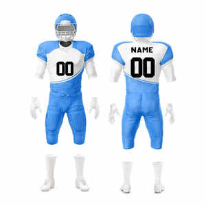 Uniformes de football américain sur mesure, taille plus, en gros, faible MOQ, 100% polyester, respirant, antibactérien - Product Image 2