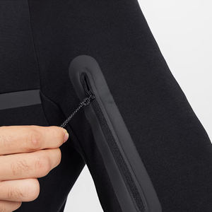 Sweat-shirt à capuche Windrunner unisexe 100% coton avec fermeture éclair intégrale manches utilitaires avec poche coupe-vent brodé Applique solide automne - Product Image 5