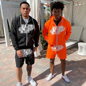 Survêtement en satin pour hommes unisexe ensemble deux pièces personnalisé ODM offre spéciale veste et short coupe-vent courts pour le printemps - Product Image 3