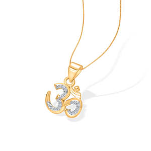 Collar con Colgante Religioso de Oro con Esencia de Om - Product Image 4